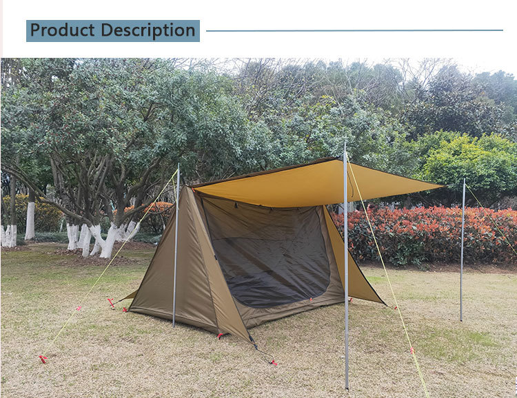 Cheap Goat Tents Outdoor Ultralight Camping Tent (no poles) 2 person Tent Sun Shelter Tents 